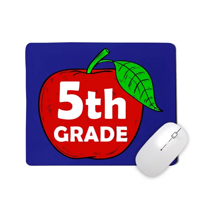 5Th Grade Apple Teacher Gift Graphic Fifth Grade Meaningful Gift Mousepad