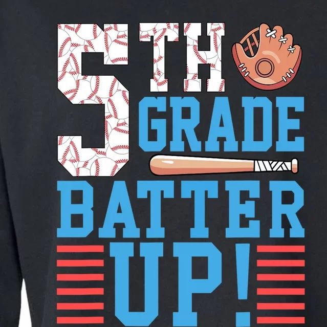 5th Grade Back To School 5th Grade Batter Up Baseball Cropped Pullover Crew