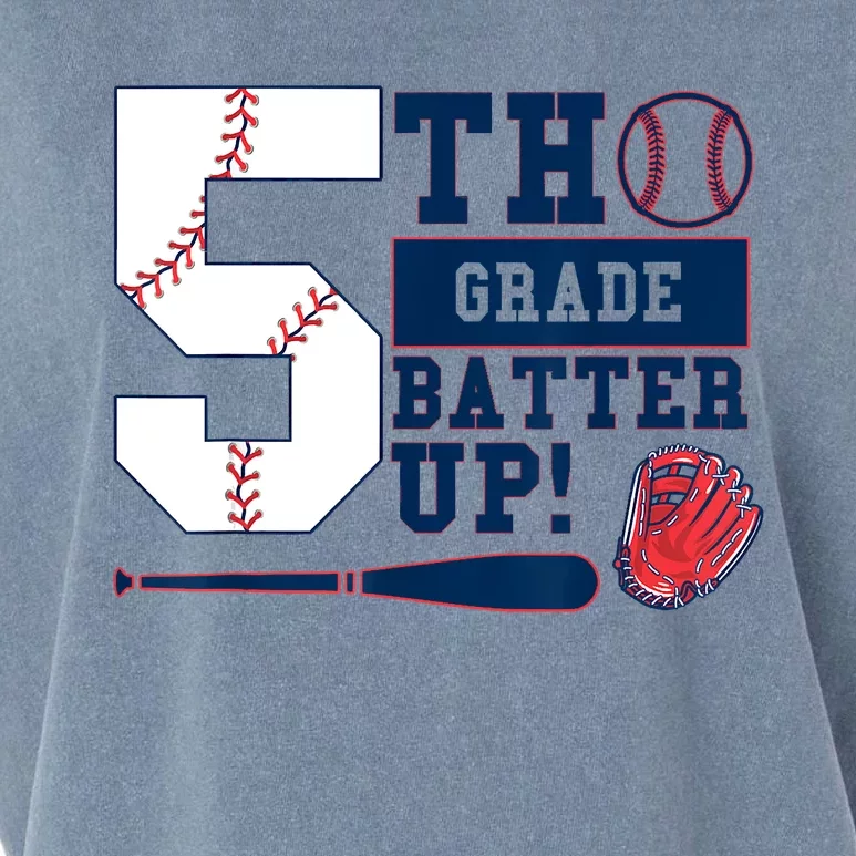 5th Grade Batter Up Baseball Back To School Garment-Dyed Women's Muscle Tee