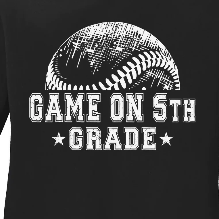 5th Grade Baseball Lovers Ladies Long Sleeve Shirt