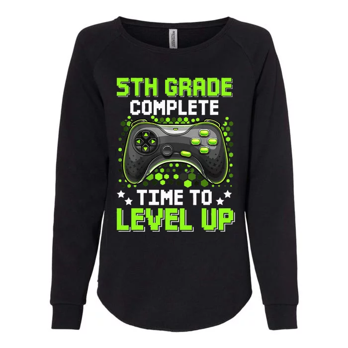 5th Grade Complete Time To Level Up Gaming Graduation Womens California Wash Sweatshirt