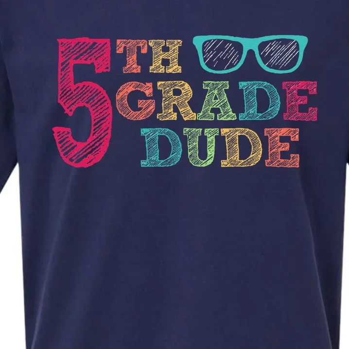 5th Grade Dude Funny First Day of School Students Sueded Cloud Jersey T-Shirt