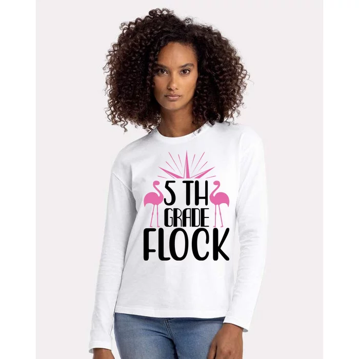 5th Grade Flock Womens Cotton Relaxed Long Sleeve T-Shirt