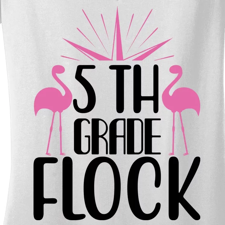 5th Grade Flock Women's V-Neck T-Shirt