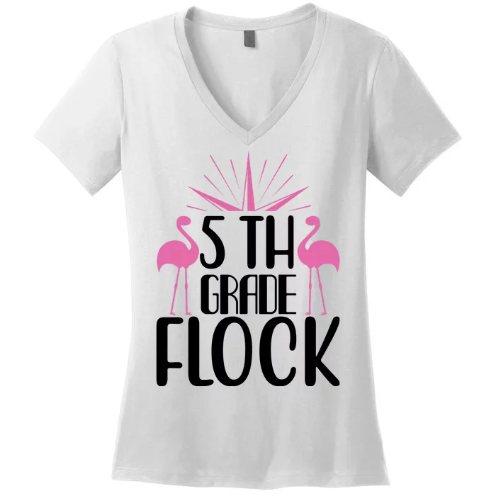 5th Grade Flock Women's V-Neck T-Shirt