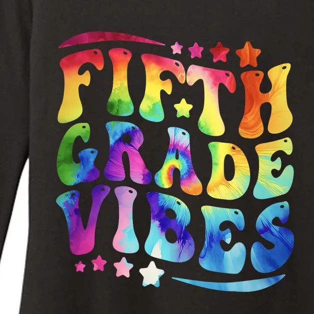 5th Grade First Day Back To Schoo Tie Dye Fifth Grade Vibes Womens CVC Long Sleeve Shirt