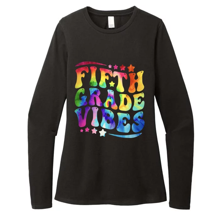 5th Grade First Day Back To Schoo Tie Dye Fifth Grade Vibes Womens CVC Long Sleeve Shirt