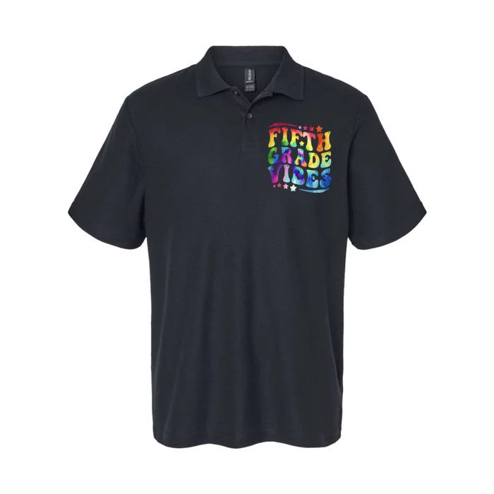 5th Grade First Day Back To Schoo Tie Dye Fifth Grade Vibes Softstyle Adult Sport Polo