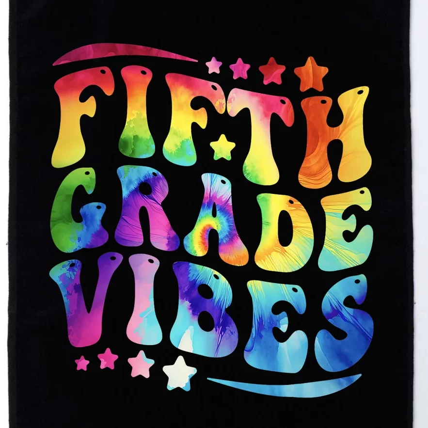 5th Grade First Day Back To Schoo Tie Dye Fifth Grade Vibes Platinum Collection Golf Towel