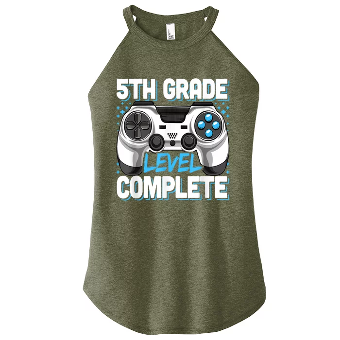 5th Grade Graduation Level Complete Video Gamer Kids Women’s Perfect Tri Rocker Tank