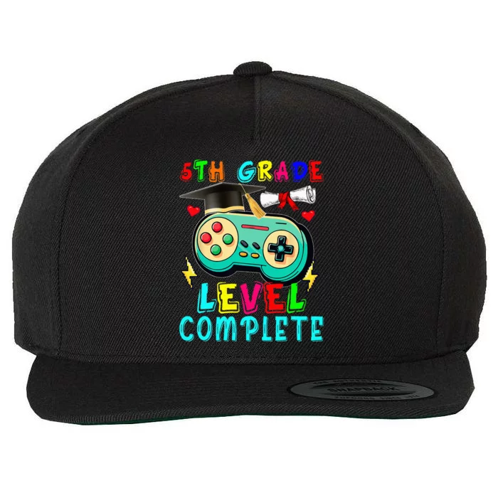 5th Grade Level Complete Cute Game Controller Gamer Graduate Wool Snapback Cap