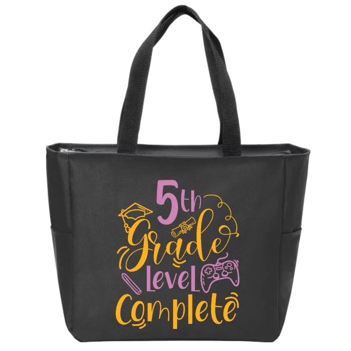 5th Grade Level Complete Fifth Grader School Graduation Zip Tote Bag