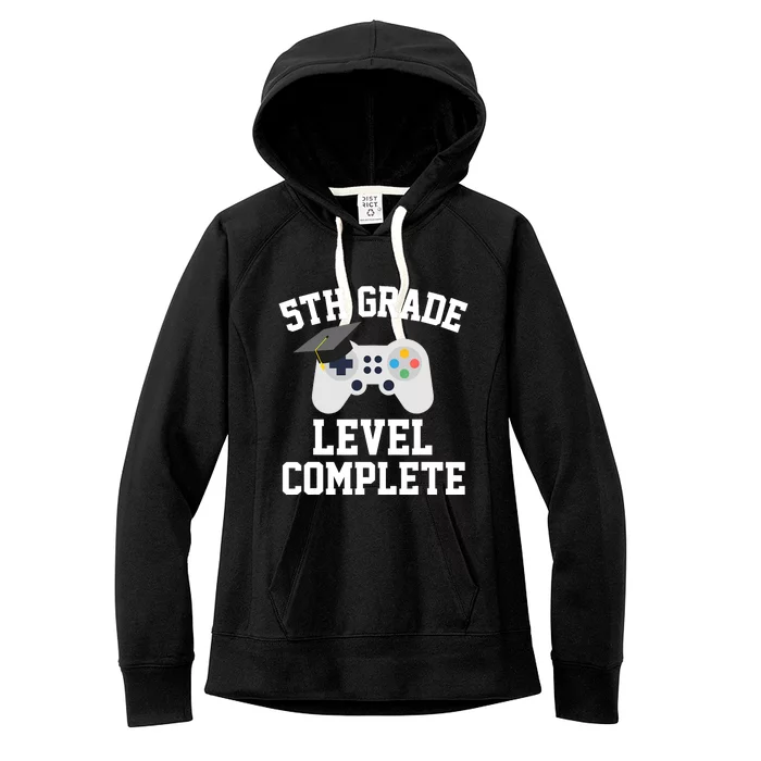 5th grade level complete graduation graduate gamers Women's Fleece Hoodie