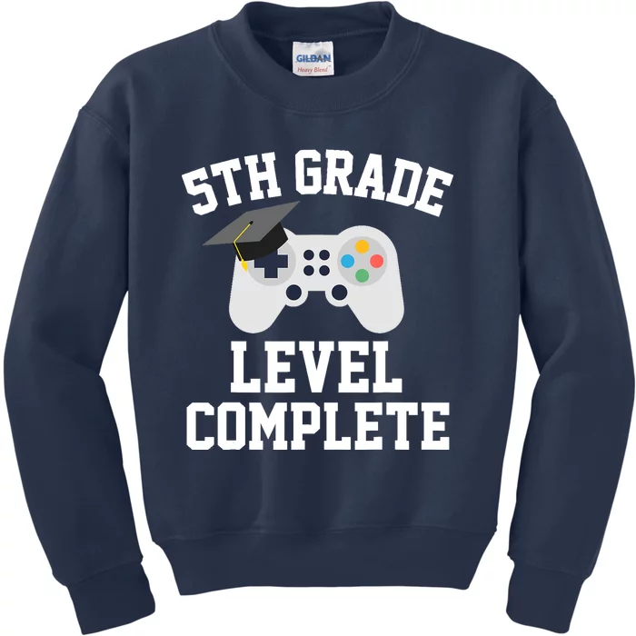 5th grade level complete graduation graduate gamers Kids Sweatshirt