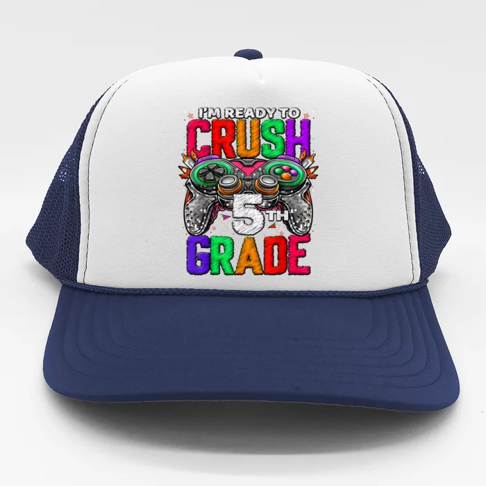 5th Grade Level Unlocked Game On 5th Grade Back To School Trucker Hat