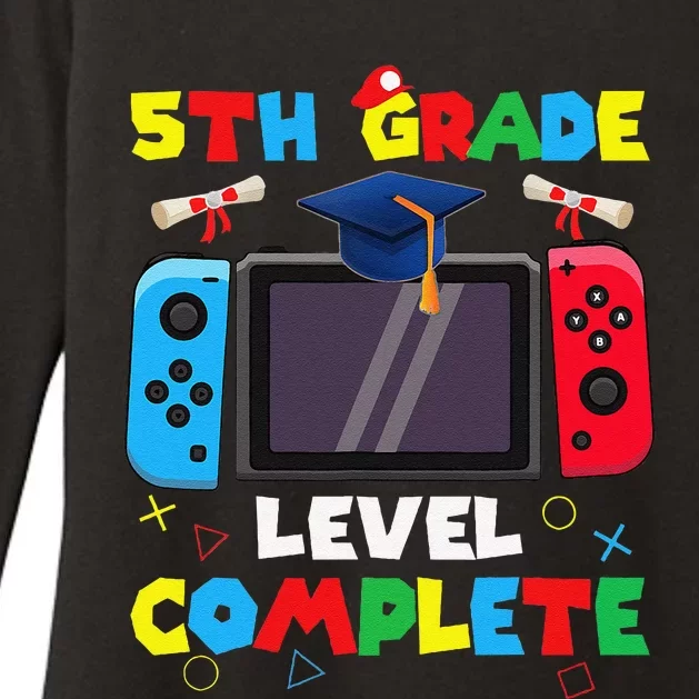 5th Grade Level Complete Graduation Class Of 2024 Boy Gamer Womens CVC Long Sleeve Shirt