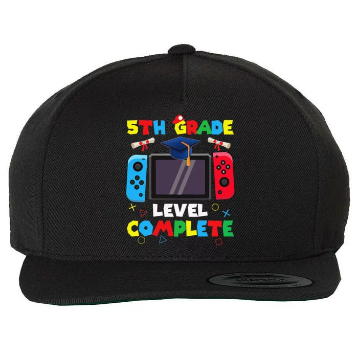 5th Grade Level Complete Graduation Class Of 2024 Boy Gamer Wool Snapback Cap