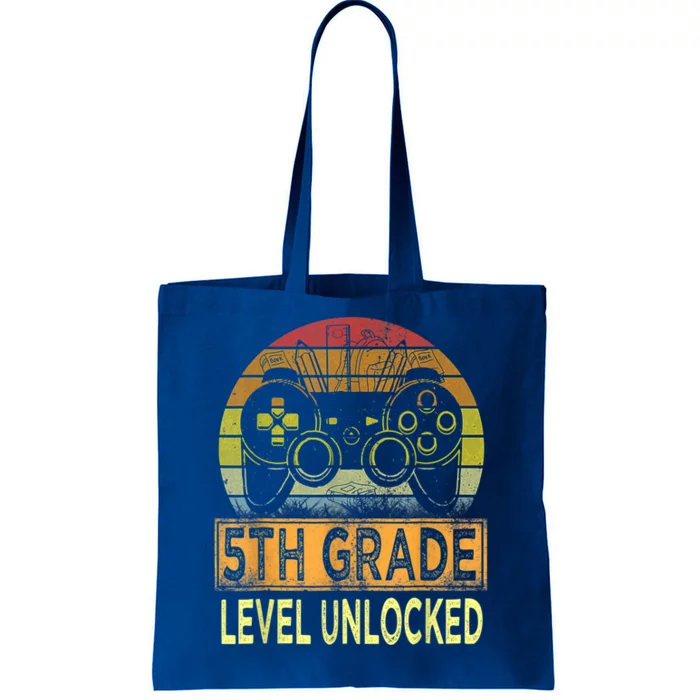 5th Grade Level Unlocked First Day Of School Video Gamer Tote Bag