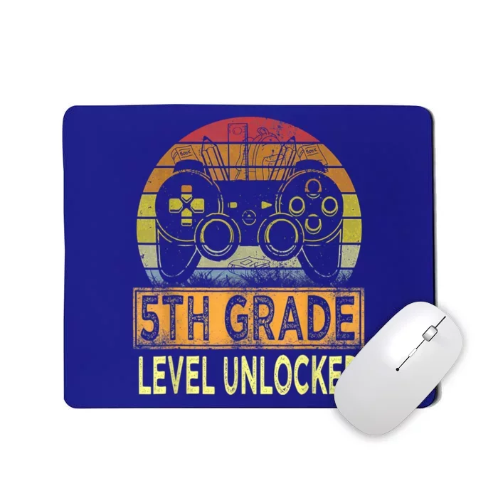 5th Grade Level Unlocked First Day Of School Video Gamer Mousepad