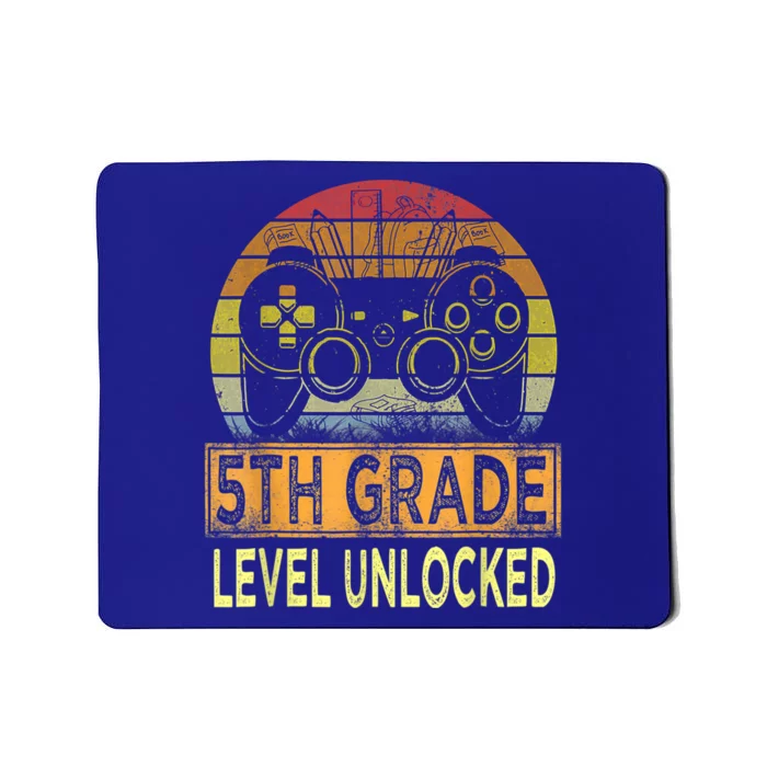 5th Grade Level Unlocked First Day Of School Video Gamer Mousepad