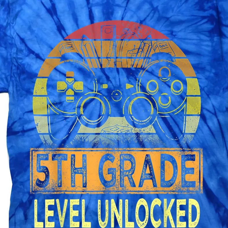 5th Grade Level Unlocked First Day Of School Video Gamer Tie-Dye T-Shirt