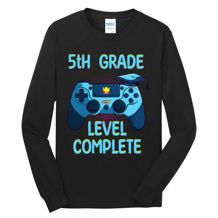 5th Grade Level Complete Last Day Of School funny Graduation Tall Long Sleeve T-Shirt