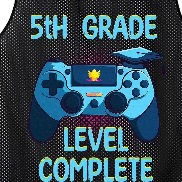 5th Grade Level Complete Last Day Of School funny Graduation Mesh Reversible Basketball Jersey Tank