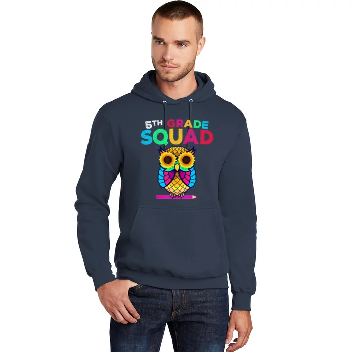 5th Grade Squad Sunflower Owl Fifth Grade Teacher Hoodie