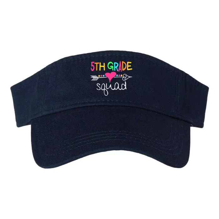 5th Grade Squad Fifth Teacher Student Team Back To School Valucap Bio-Washed Visor