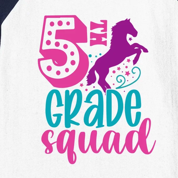 5th Grade Squad Back To School Teacher Fifth Grade Gift Baseball Sleeve Shirt