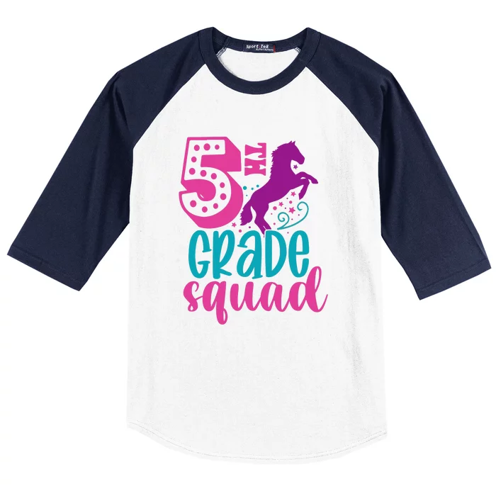 5th Grade Squad Back To School Teacher Fifth Grade Gift Baseball Sleeve Shirt