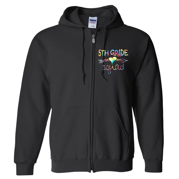 5th Grade Squad Fifth Grade Team Teachers Full Zip Hoodie