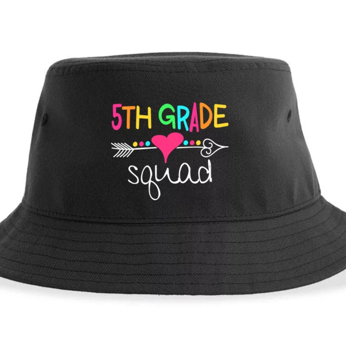 5th Grade Squad Fifth Teacher Student Team Back To School Sustainable Bucket Hat