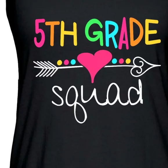 5th Grade Squad Fifth Teacher Student Team Back To School Ladies Essential Flowy Tank