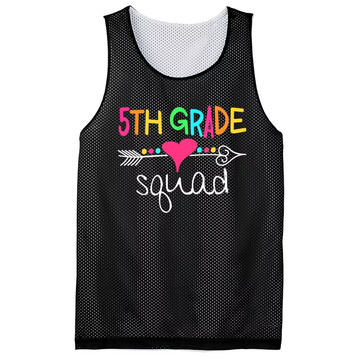 5th Grade Squad Fifth Teacher Student Team Back To School Mesh Reversible Basketball Jersey Tank