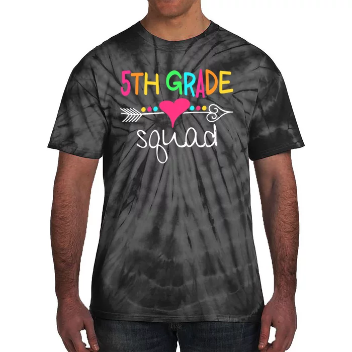 5th Grade Squad Fifth Teacher Student Team Back To School Tie-Dye T-Shirt