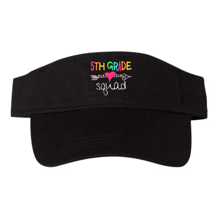 5th Grade Squad Fifth Teacher Student Team Back To School Valucap Bio-Washed Visor