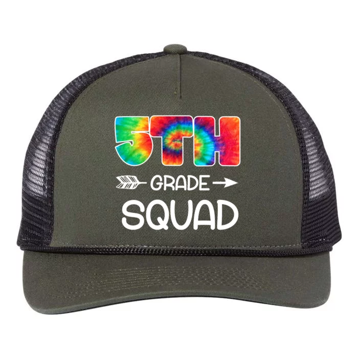 5th Grade Squad Teacher Students Retro Rope Trucker Hat Cap