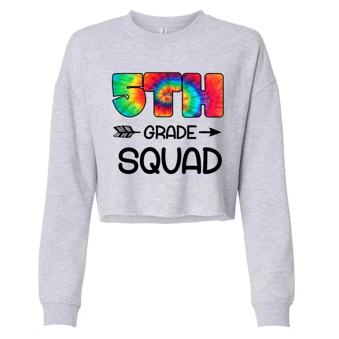 5th Grade Squad Teacher Students Cropped Pullover Crew