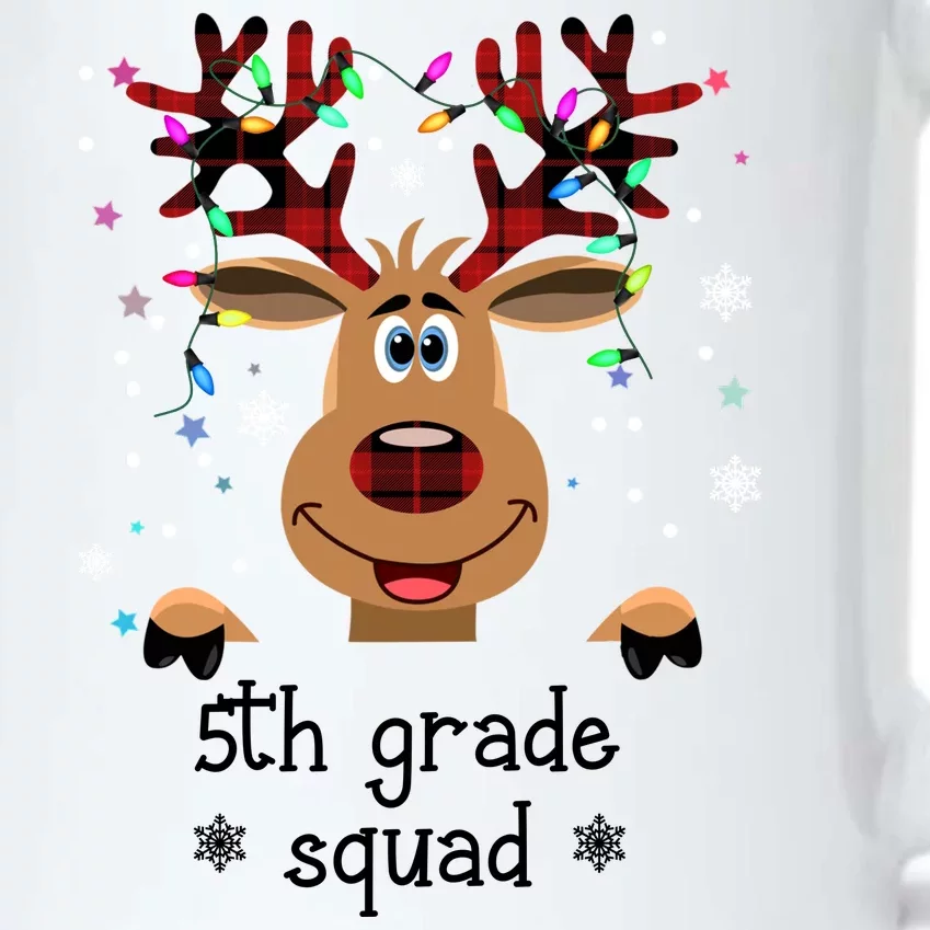 5th Grade Squad Reindeer Christmas Black Color Changing Mug