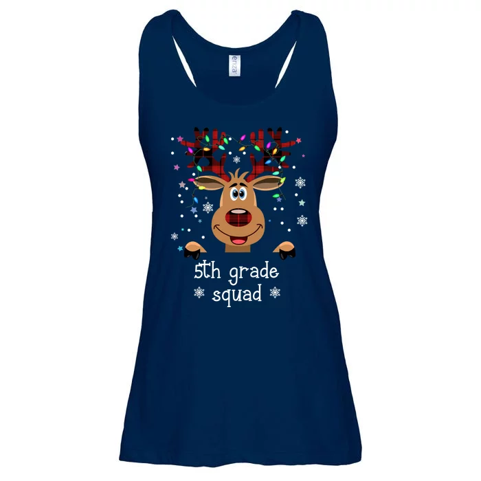 5th Grade Squad Reindeer Christmas Ladies Essential Flowy Tank