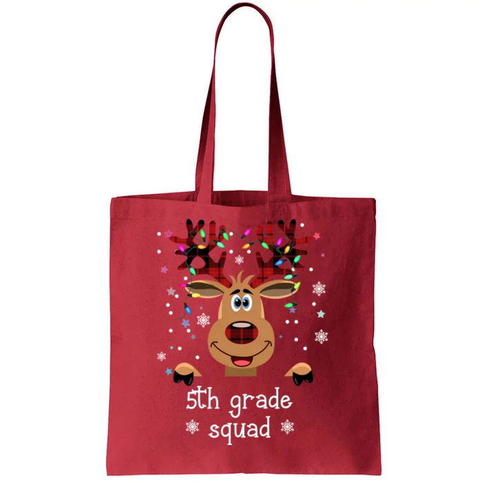 5th Grade Squad Reindeer Christmas Tote Bag