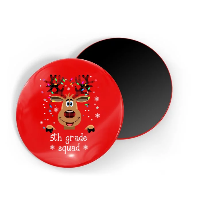 5th Grade Squad Reindeer Christmas Magnet