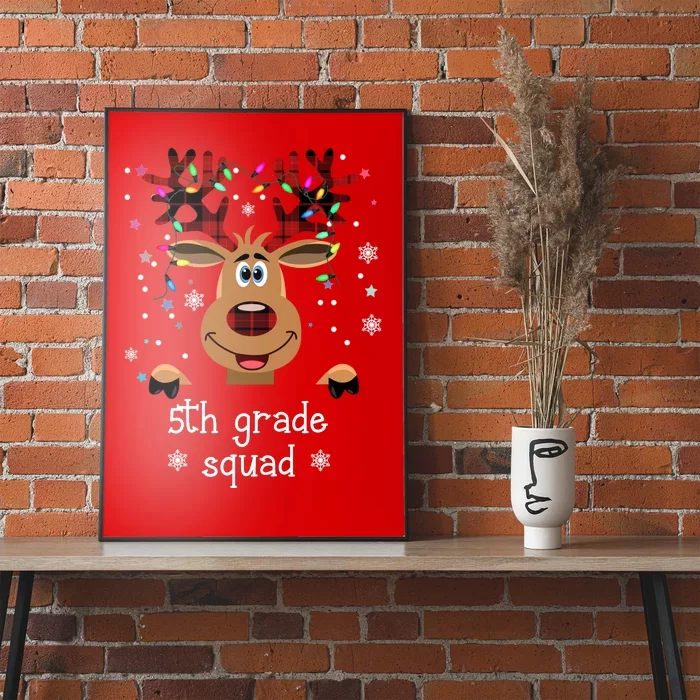 5th Grade Squad Reindeer Christmas Poster