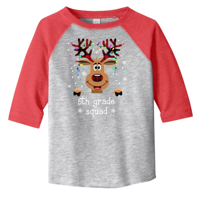 5th Grade Squad Reindeer Christmas Toddler Fine Jersey T-Shirt