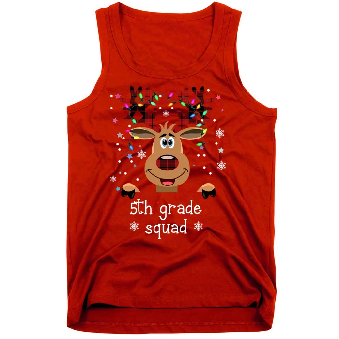 5th Grade Squad Reindeer Christmas Tank Top