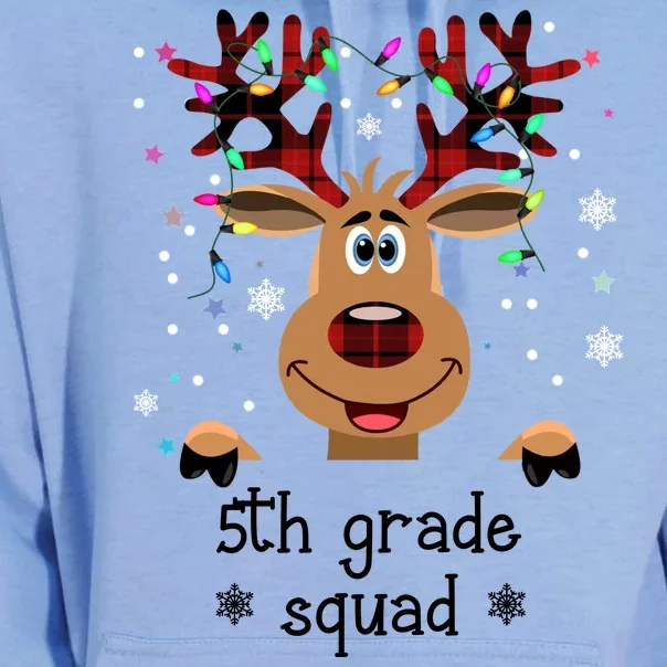 5th Grade Squad Reindeer Christmas Unisex Surf Hoodie