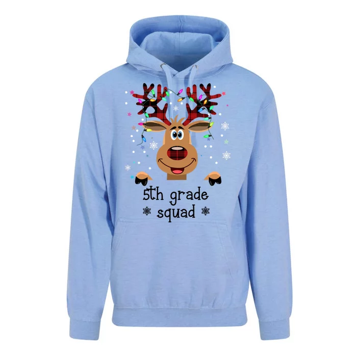 5th Grade Squad Reindeer Christmas Unisex Surf Hoodie