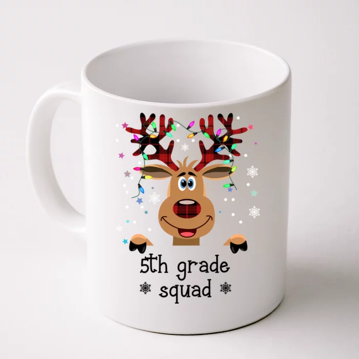 5th Grade Squad Reindeer Christmas Front & Back Coffee Mug