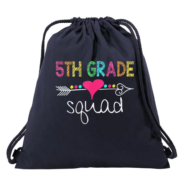 5th Grade Squad Fifth Teacher Student Team Back To School Gift Drawstring Bag